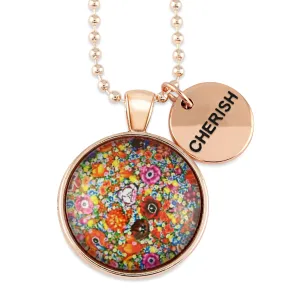 FLORAL WONDERS - Rose Gold 'CHERISH' Necklace - Flower Patch (10751)