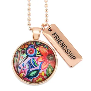 FLORAL WONDERS - Rose Gold 'FRIENDSHIP' Necklace - Cabana (10815)