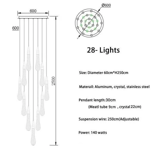 Forcis - Crystal Sparkle Drop Pendants