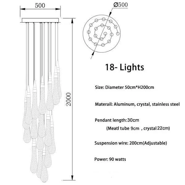 Forcis - Crystal Sparkle Drop Pendants