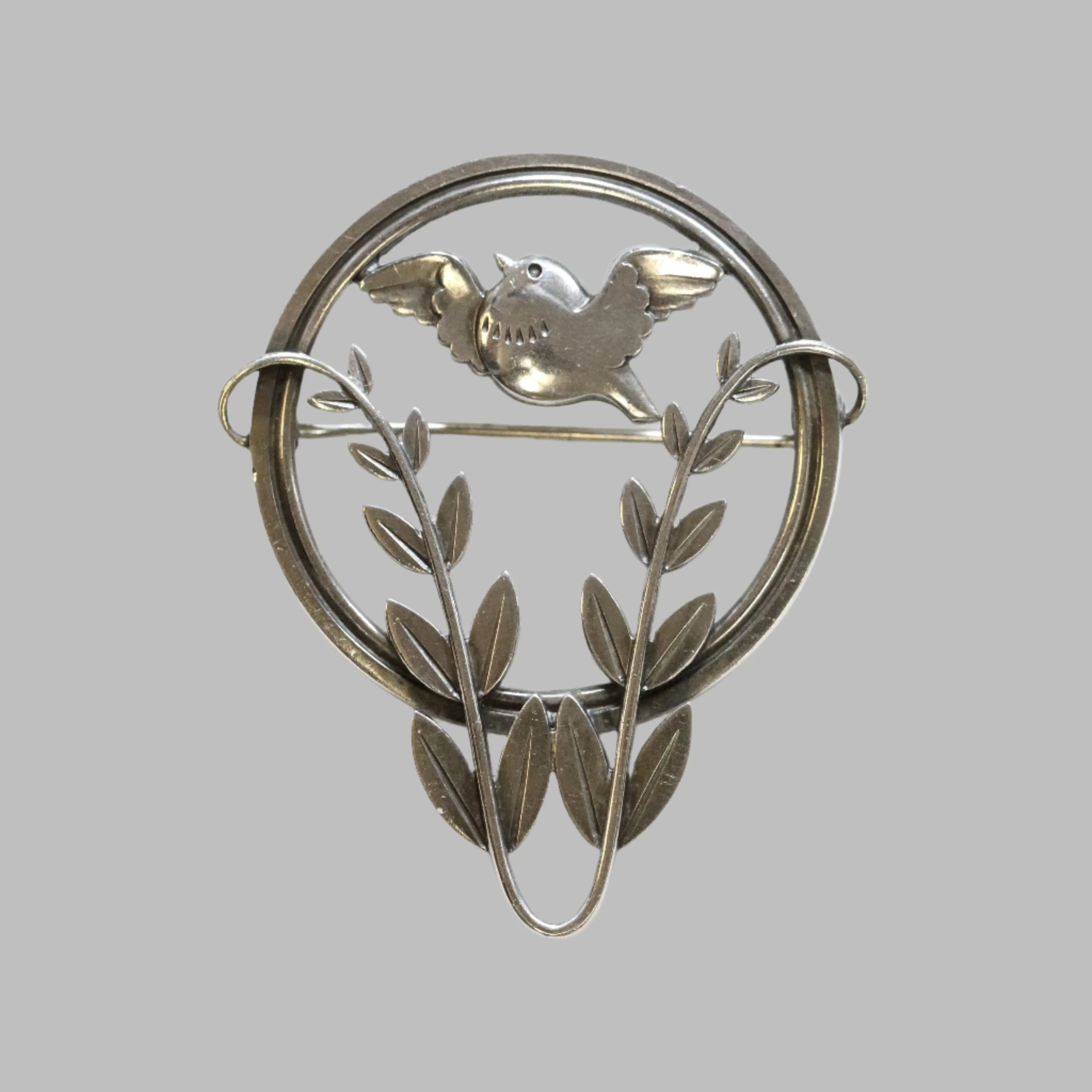 Georg Jensen Jewelry | Chubby Bird and Vine Brooch 258