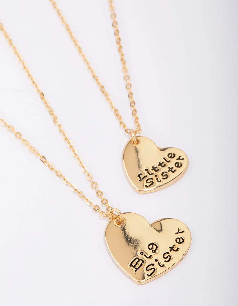 Gold Big Sister & Little Sister Necklace Pack