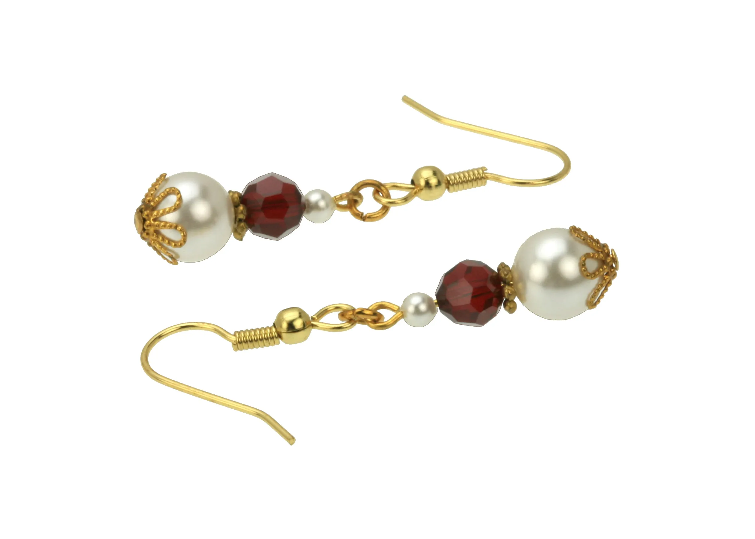 Gold January Birthstone Earrings