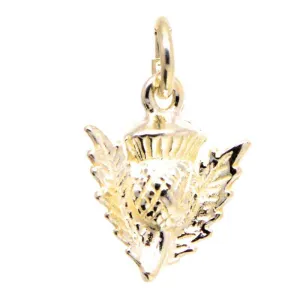 Gold Scottish Thistle Charm