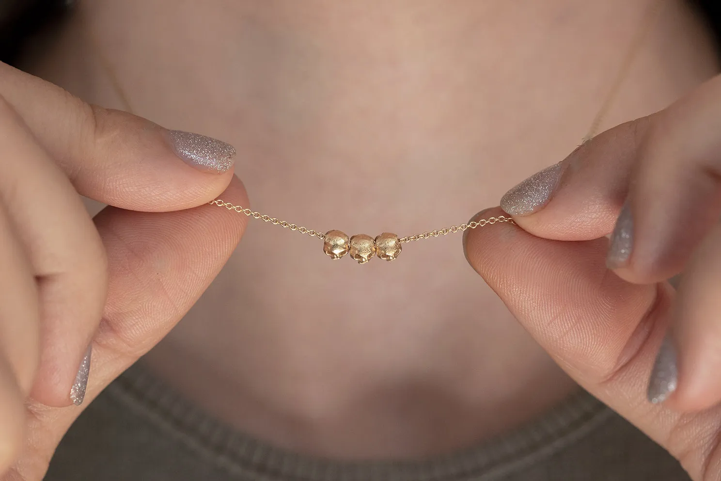 Gold Skull Necklace