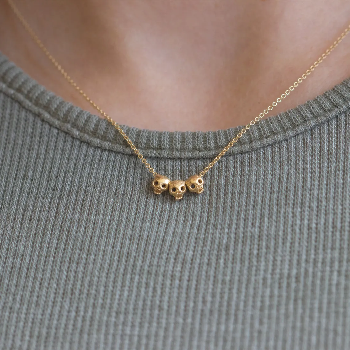 Gold Skull Necklace