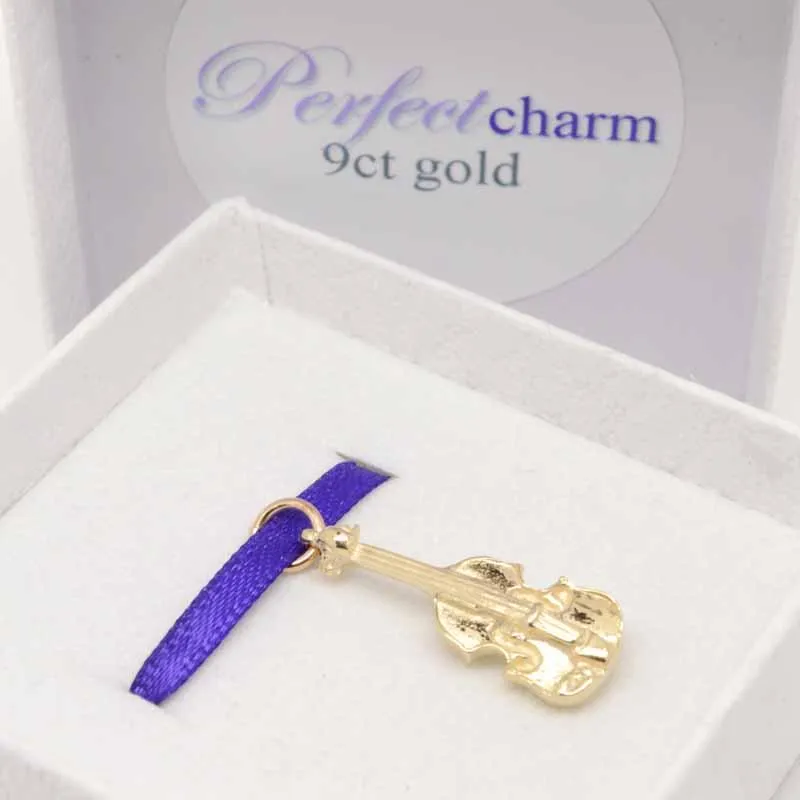 Gold Small Violin Charm