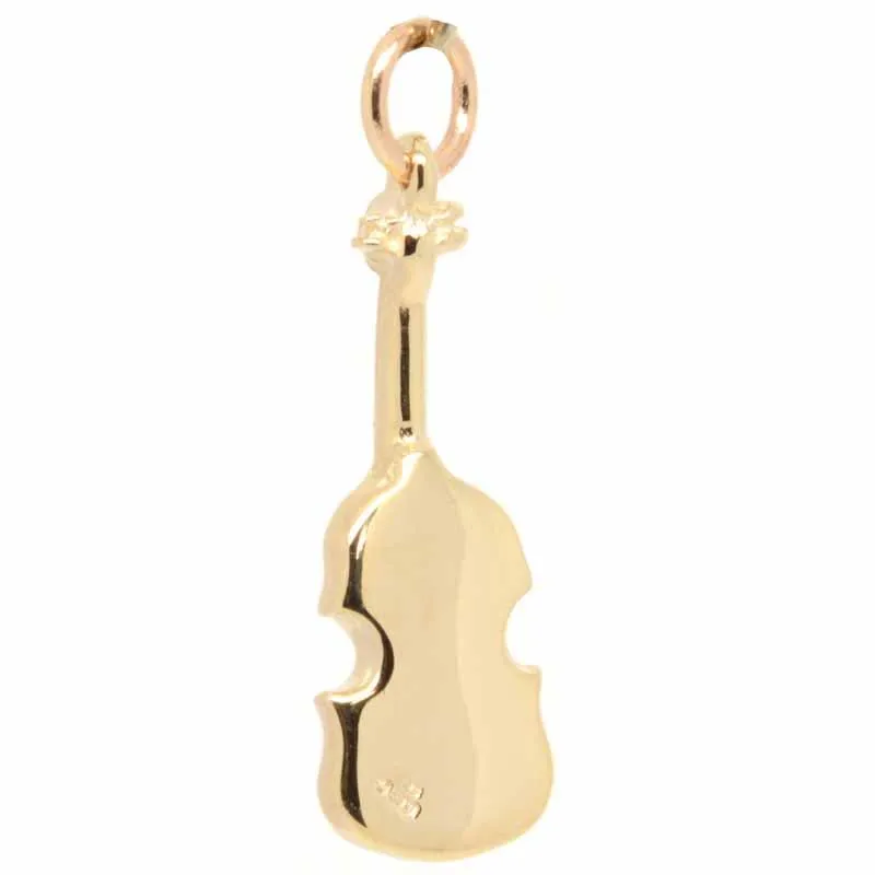 Gold Small Violin Charm