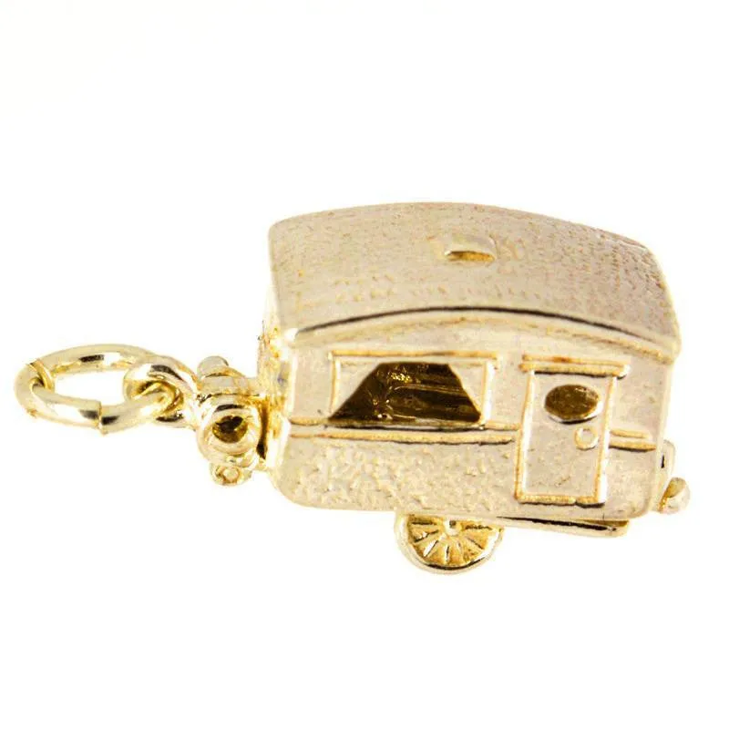 Gold Touring Caravan Charm