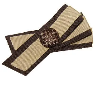 Grosgrain Brooch with Button