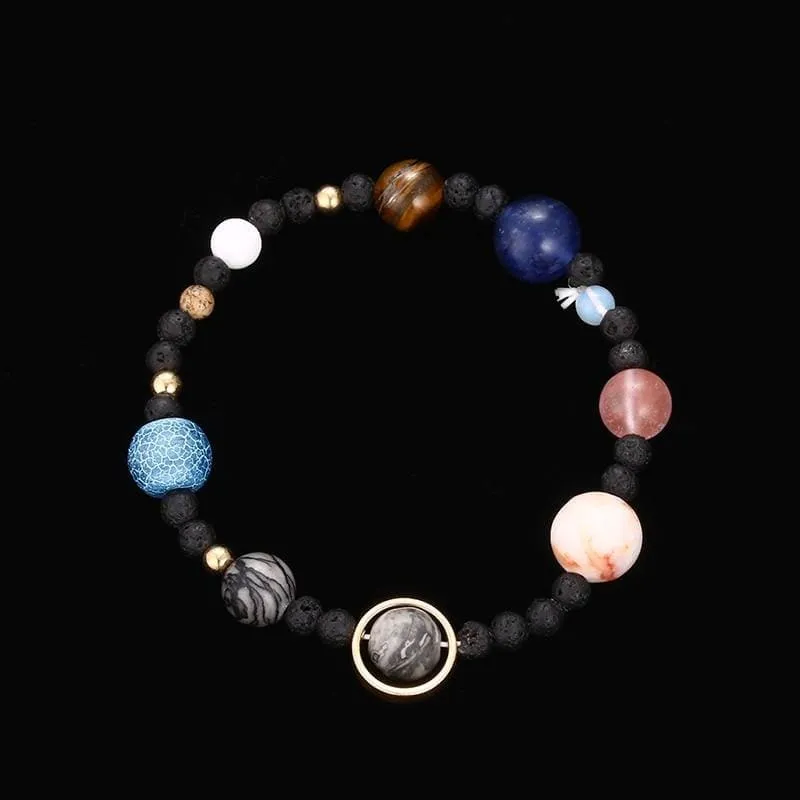 Handmade  Galaxy Planets  Natural Stone  Bracelets