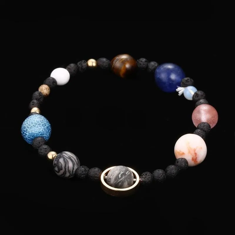 Handmade  Galaxy Planets  Natural Stone  Bracelets