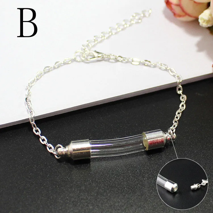 Handmade Jewelry Accessories Glass Elbow Wishing Bottle Bracelet