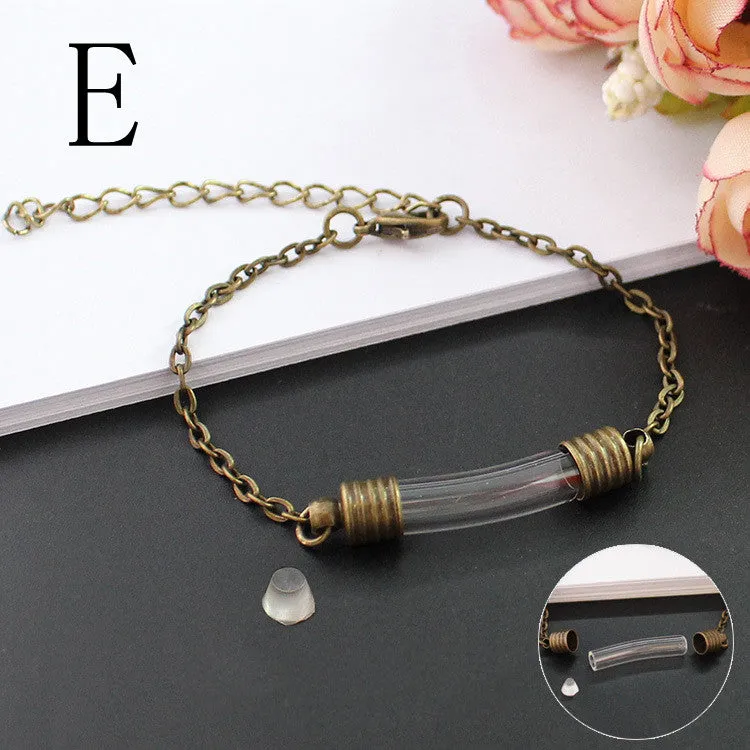 Handmade Jewelry Accessories Glass Elbow Wishing Bottle Bracelet