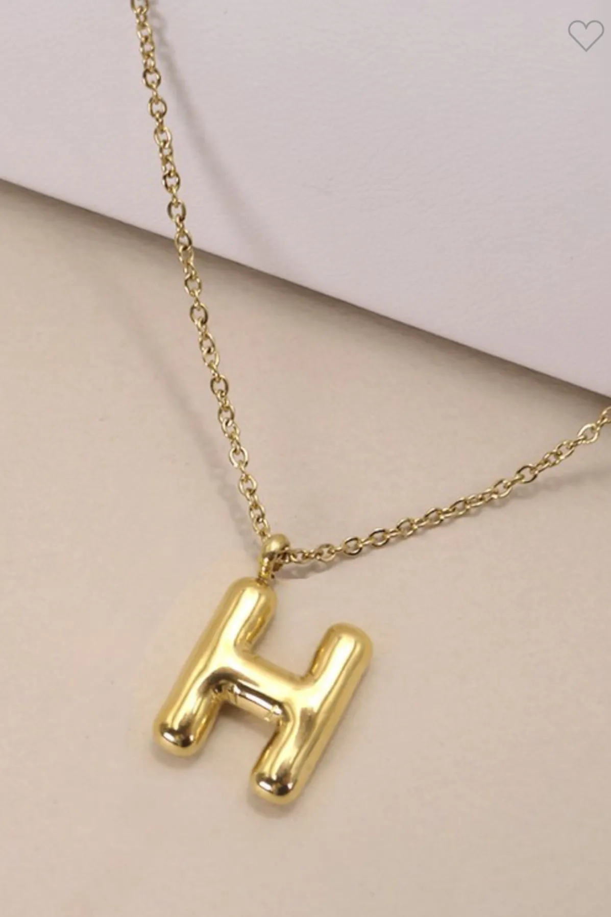 Initial Gold Bubble Necklaces