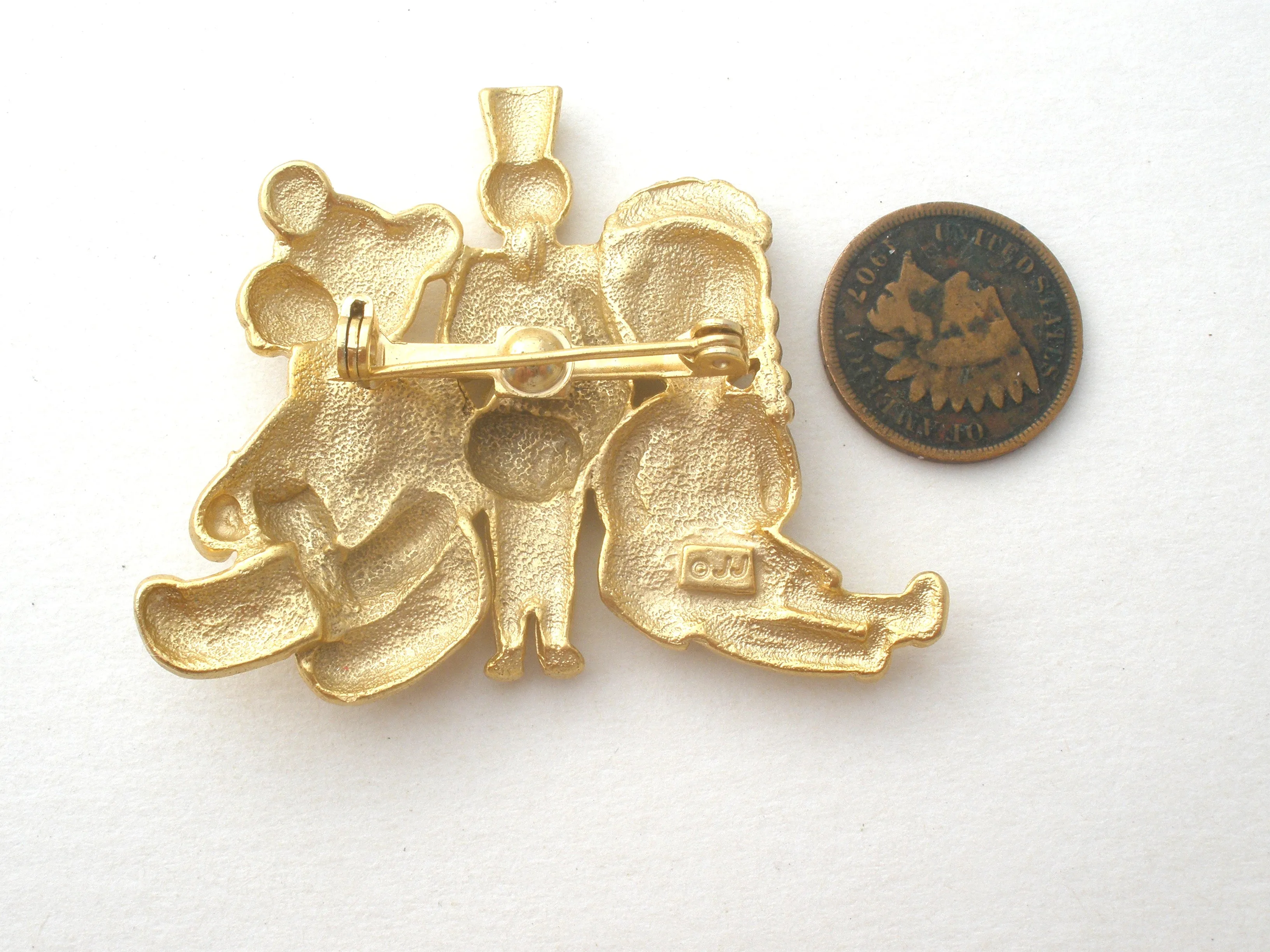 JJ Christmas Toy Brooch Vintage Pin