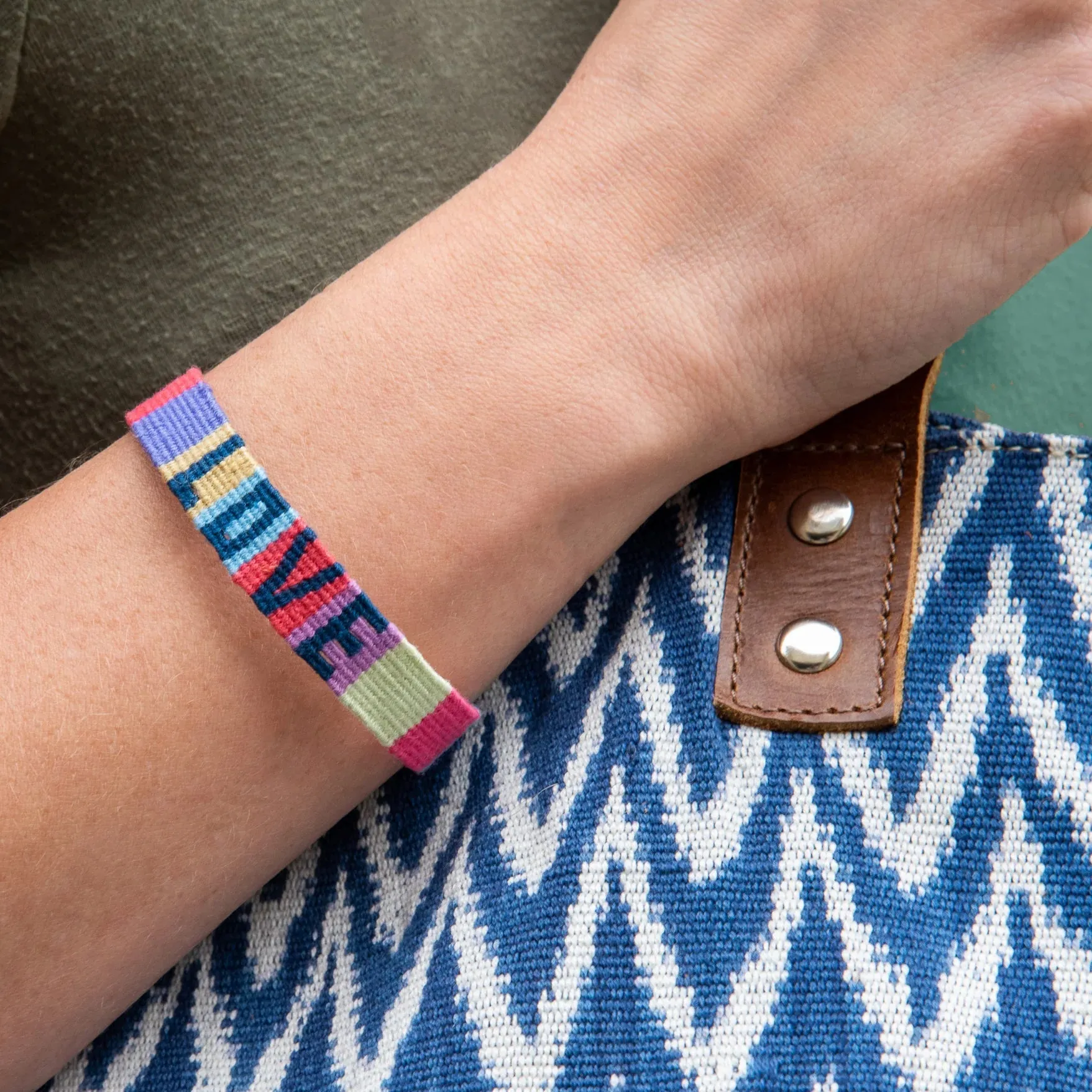 LOVE Color Block Friendship Bracelet