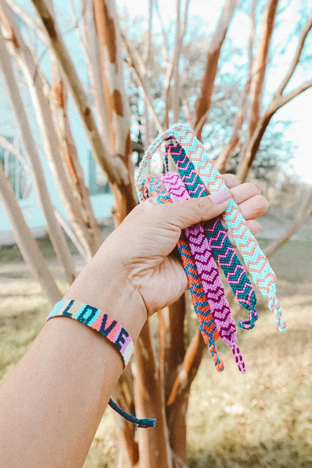 LOVE Color Block Friendship Bracelet