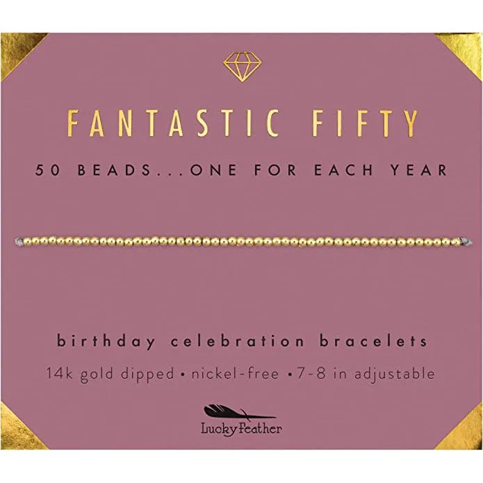 Milestone Birthday Bracelet - Fantastic Fifty