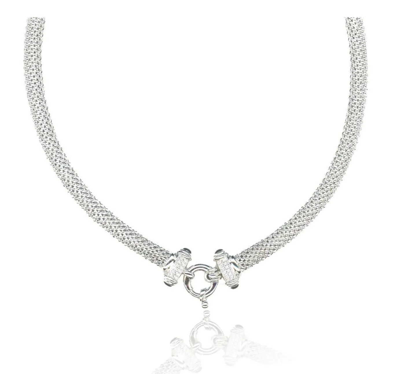 Miss Mimi Mesh Necklace with Round Buckle