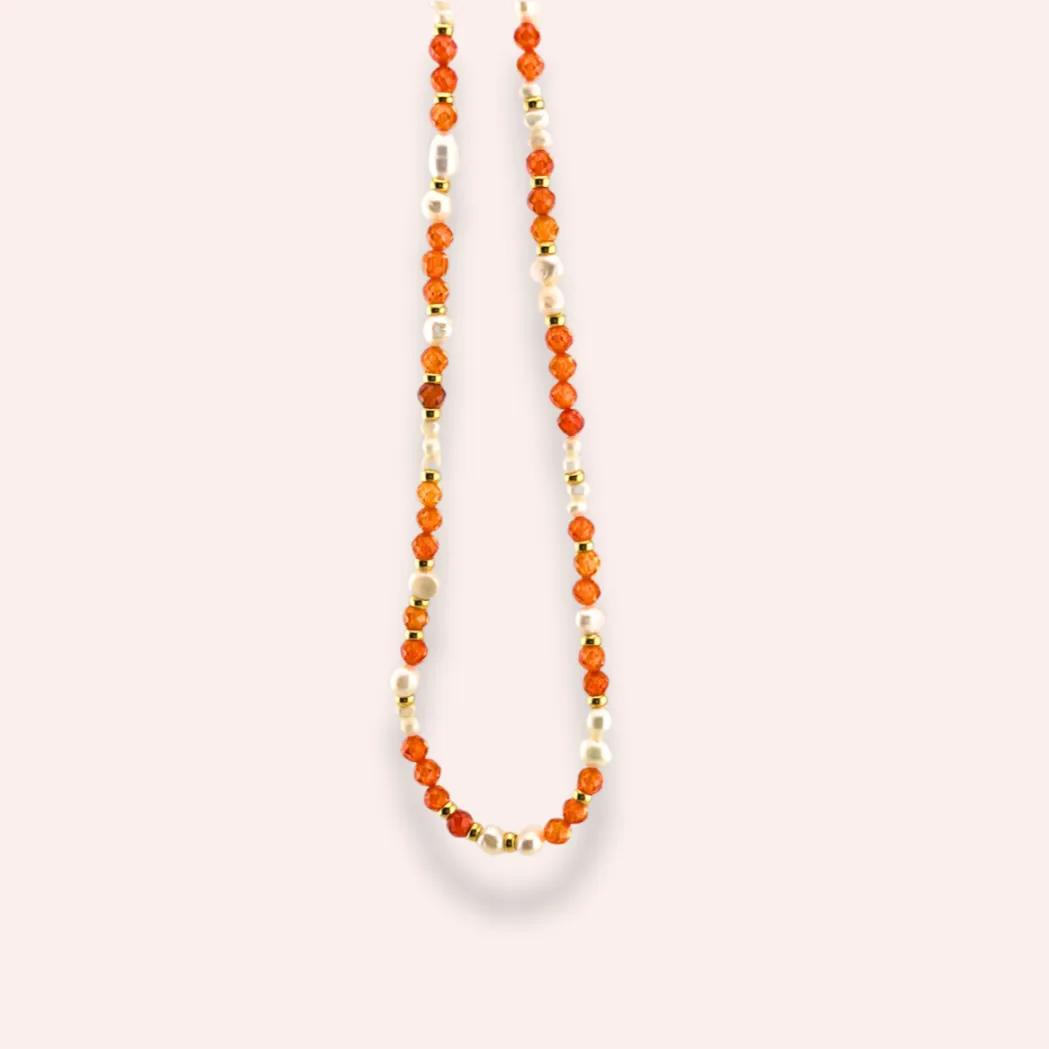 Orange beads pearl