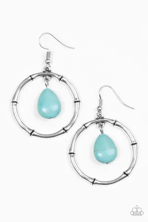 Paparazzi Earring ~ Stone Style - Blue