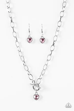 Paparazzi Necklace ~ Let Your Heart Shine - Pink