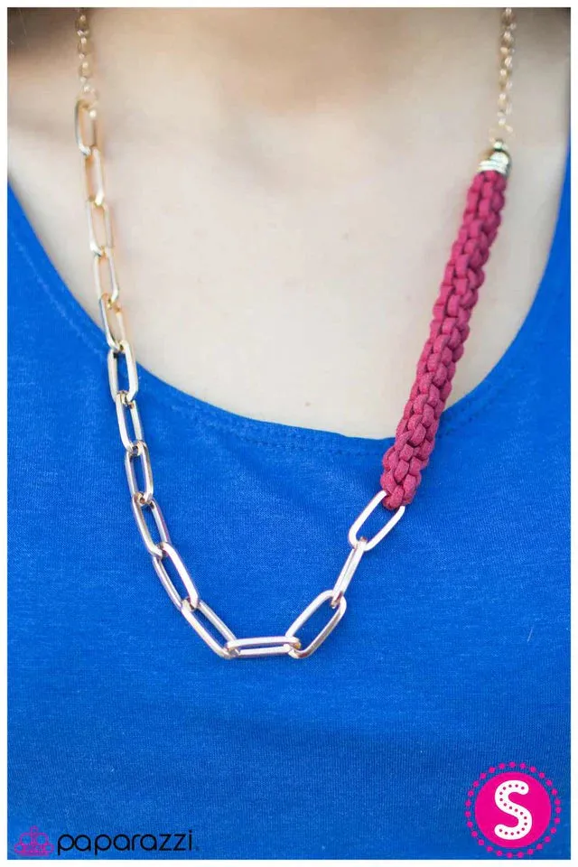 Paparazzi Necklace ~ On The Prowl - Pink