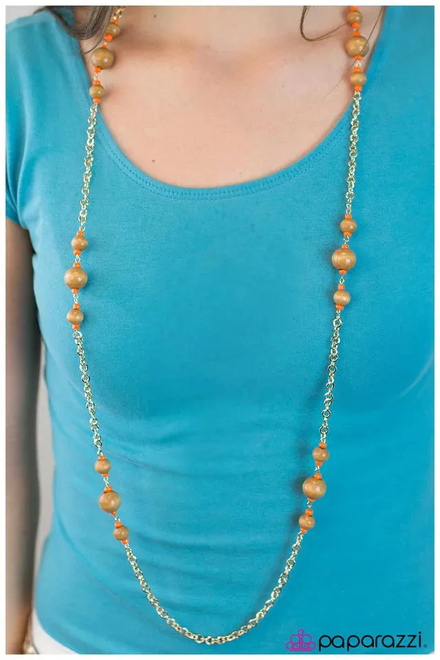 Paparazzi Necklace ~ Tricks Of the Trade - Orange