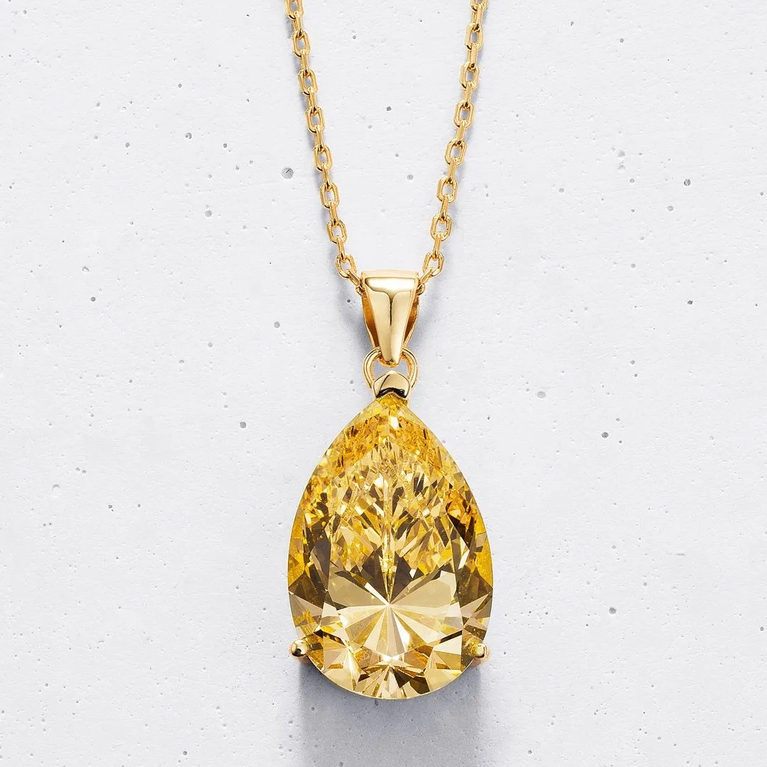 Pear-cut Pendant Necklace | Colours