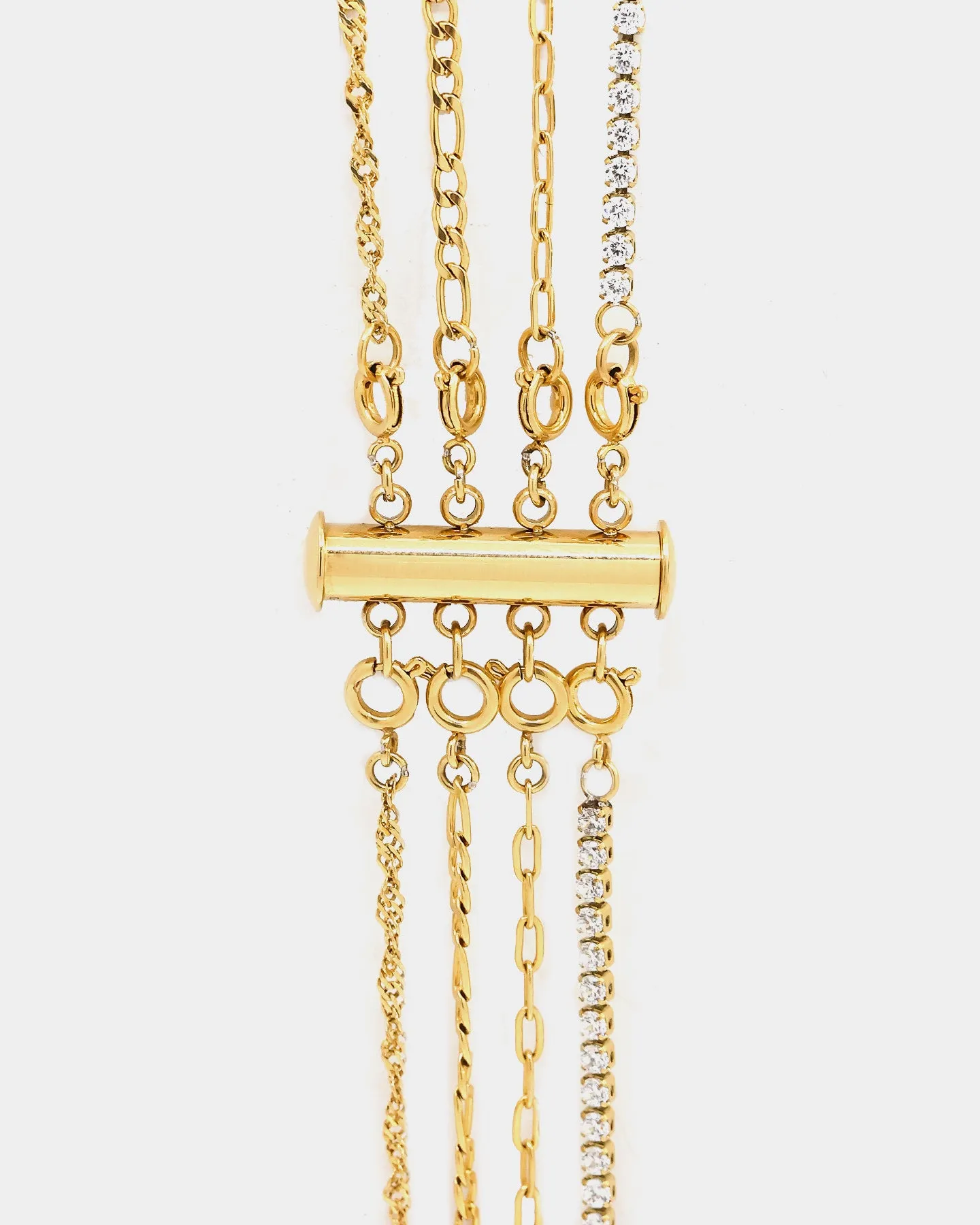 Raising Hell Women's 4 Chain Customisable Clasp Gold