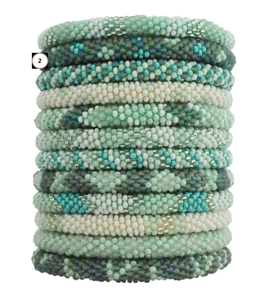 Roll-On Beaded Bracelets - Sea Glass