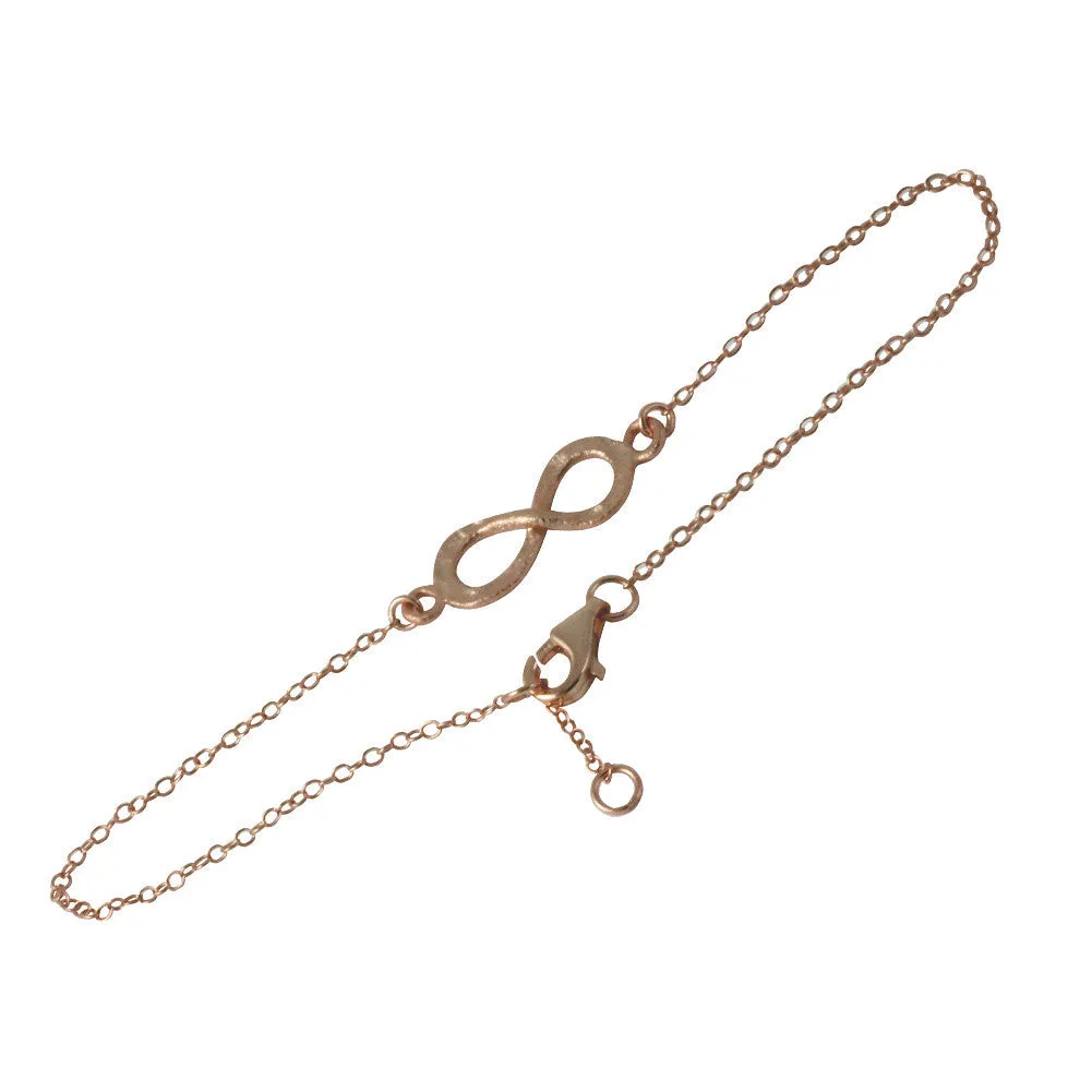 Rosy Infinity Bracelet 7 inch