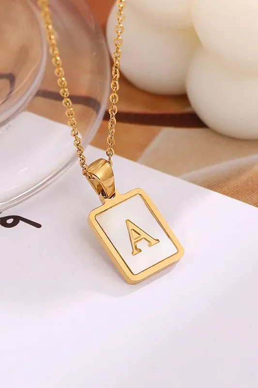 Shell & Gold Initial Necklaces