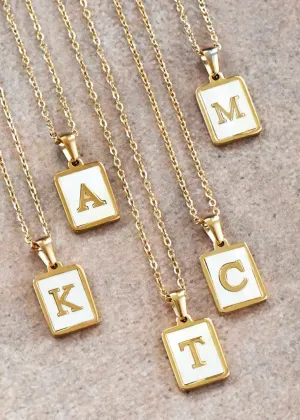 Shell & Gold Initial Necklaces