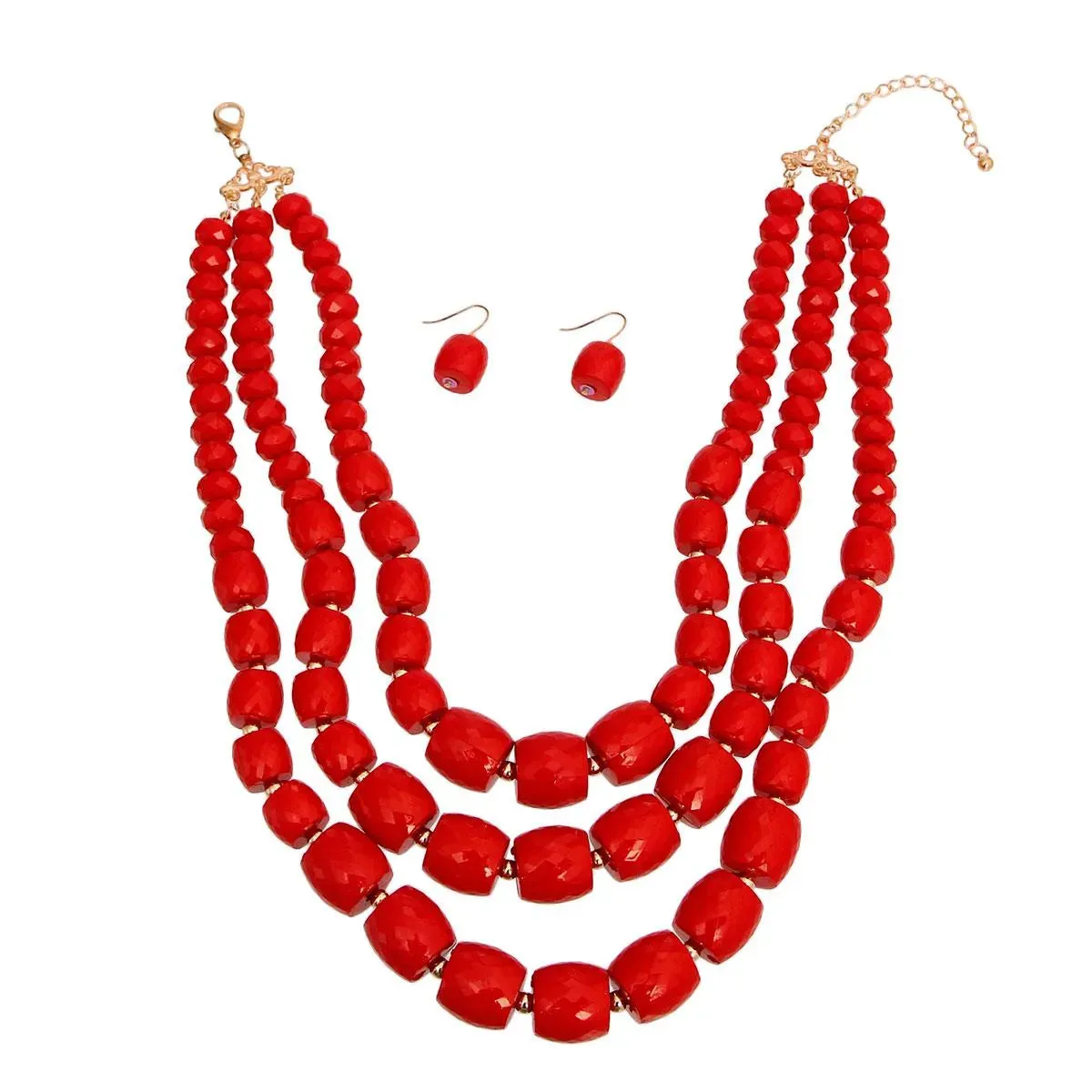 Shop the Best Red Bead Necklace Set for Any Occasion