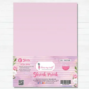 Shrink Prink - Lilac Frosted Glass Sheet - Pack of 10 Sheets