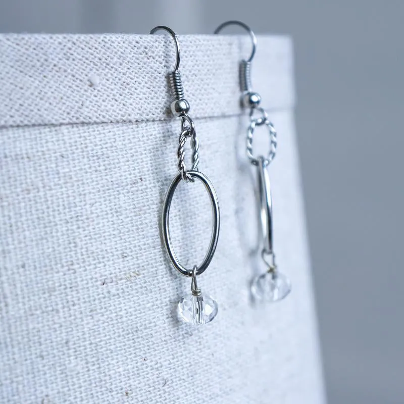 Silver Loop Dangle Earrings