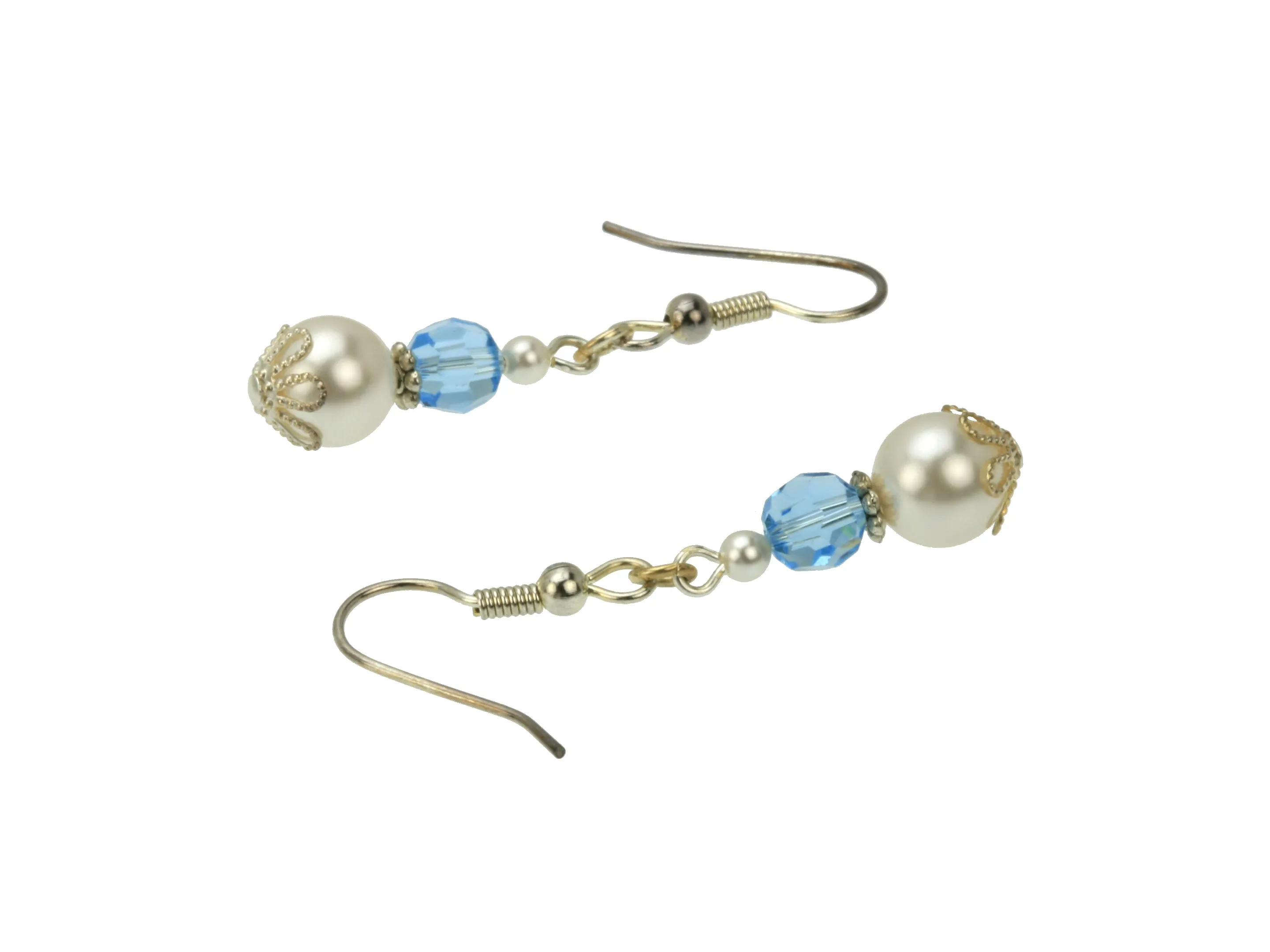 Silver March Birthstone Earrings