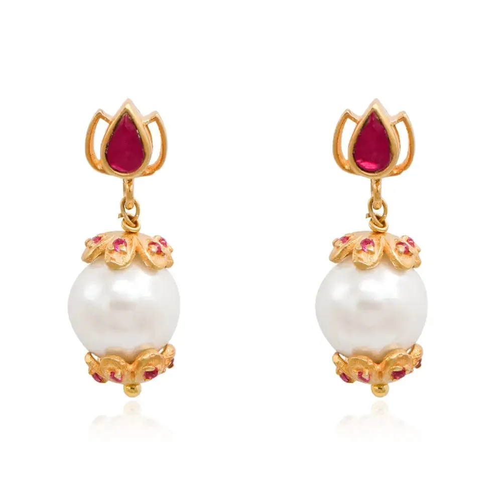 Silver Sitayan Single Pearl Earring