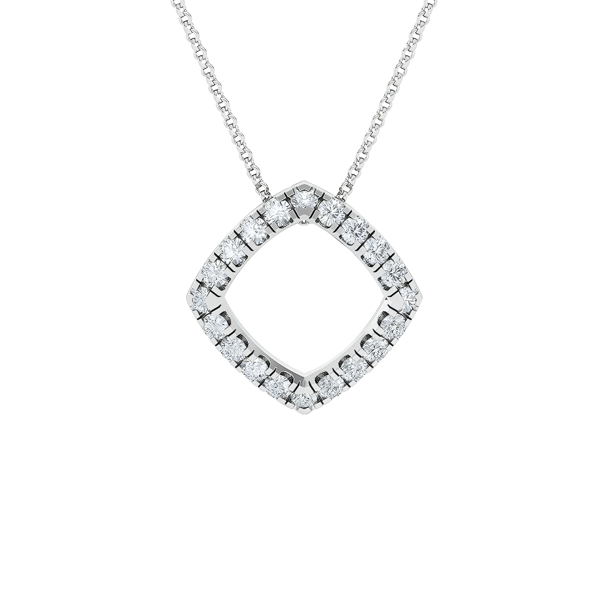 Square pendant necklace