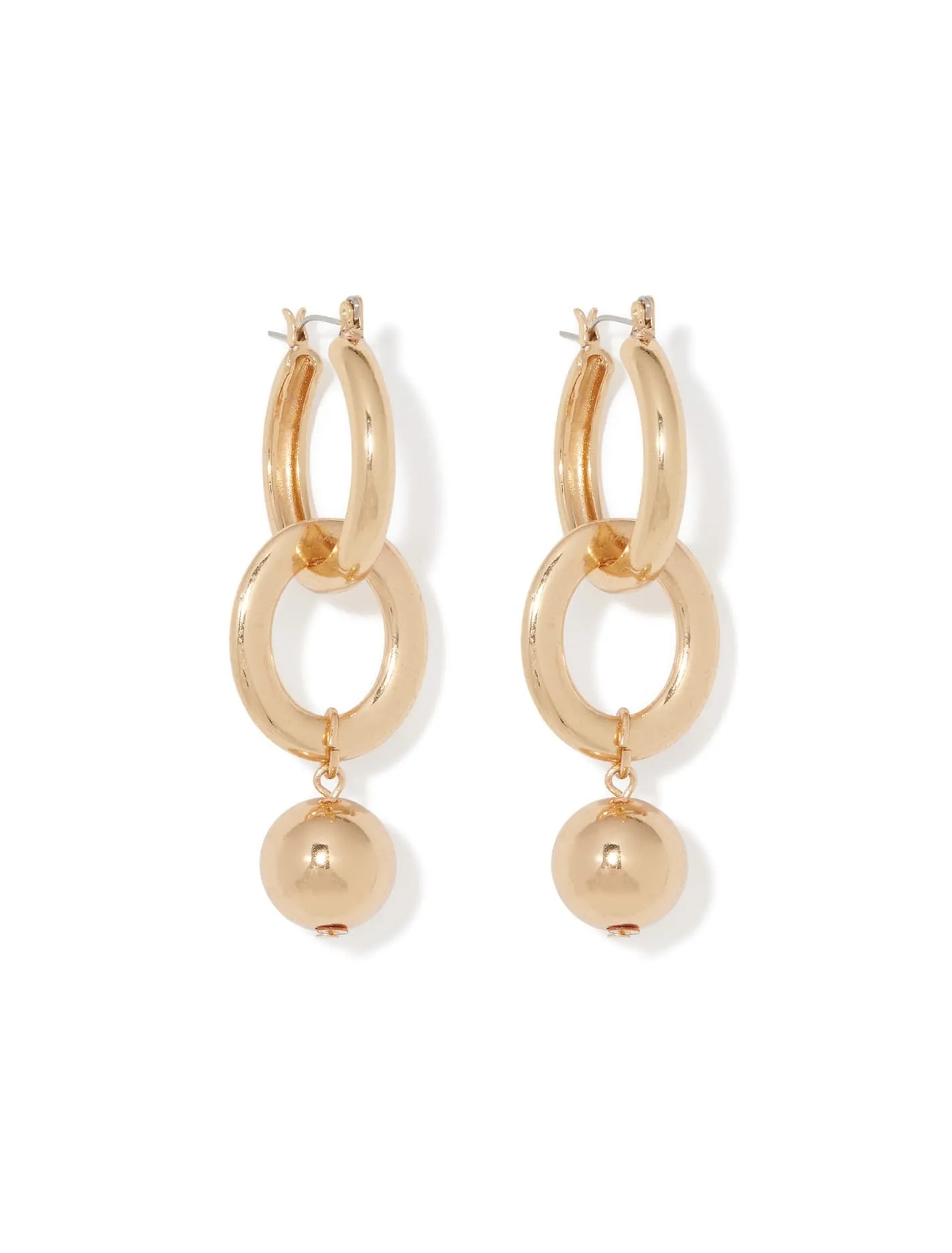 Stephanie Sphere Multi Hoop Drop Earrings