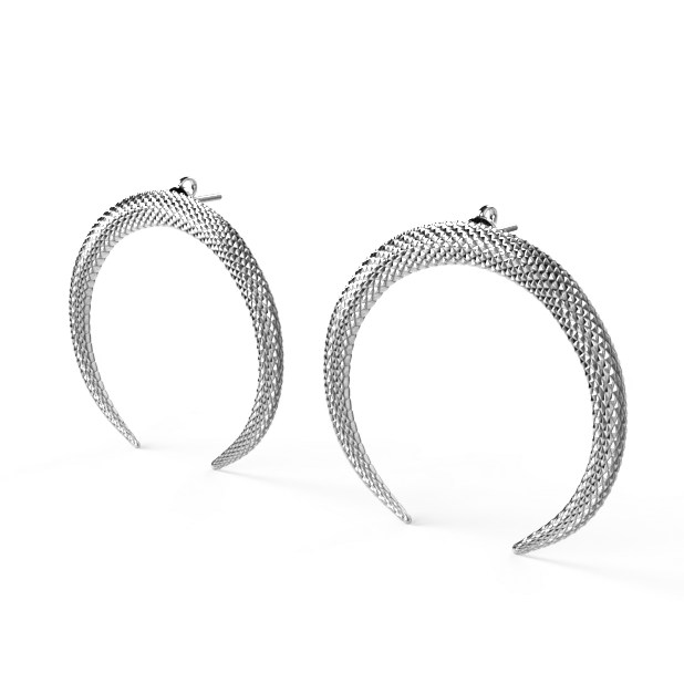 Sterling silver earrings "Snake"