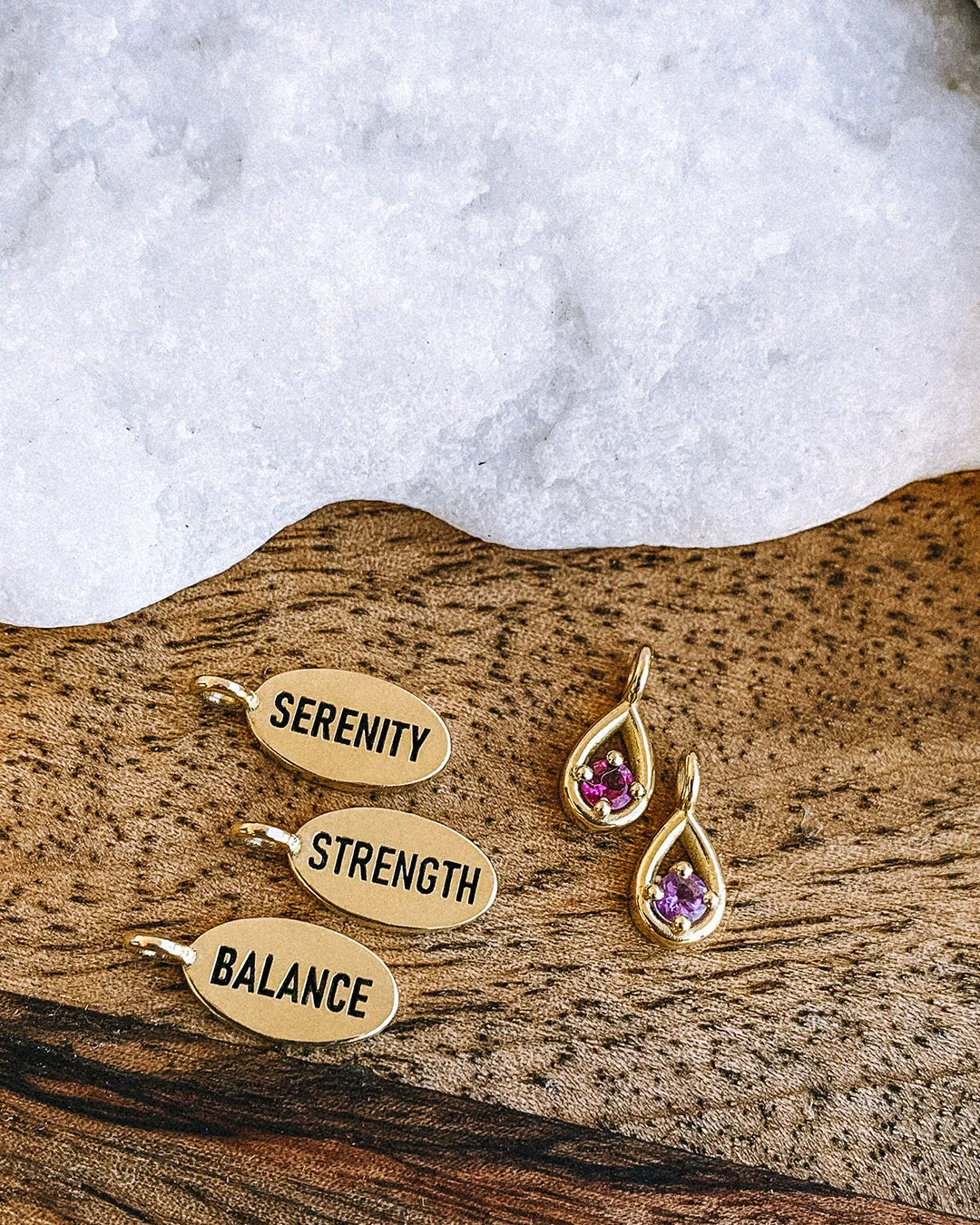 Strength Necklace with Pink Garnet