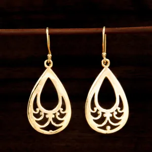 Teardrop Brass Earrings