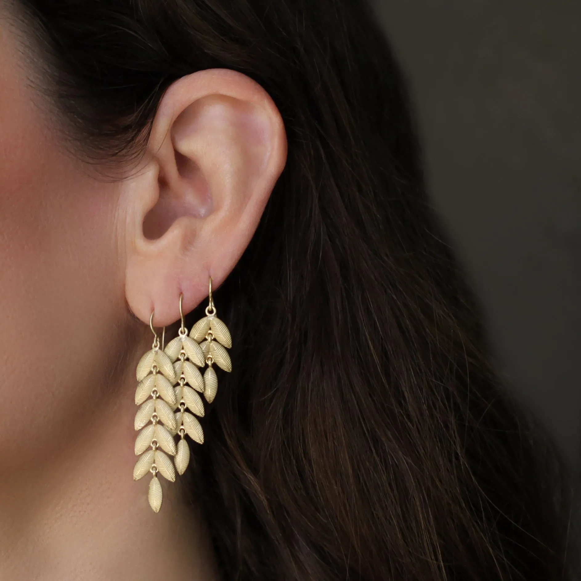 The Lotus Leaf Dangle Earrings