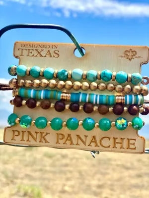 The Pink Panache Summer Turquoise Stack Bracelet Set