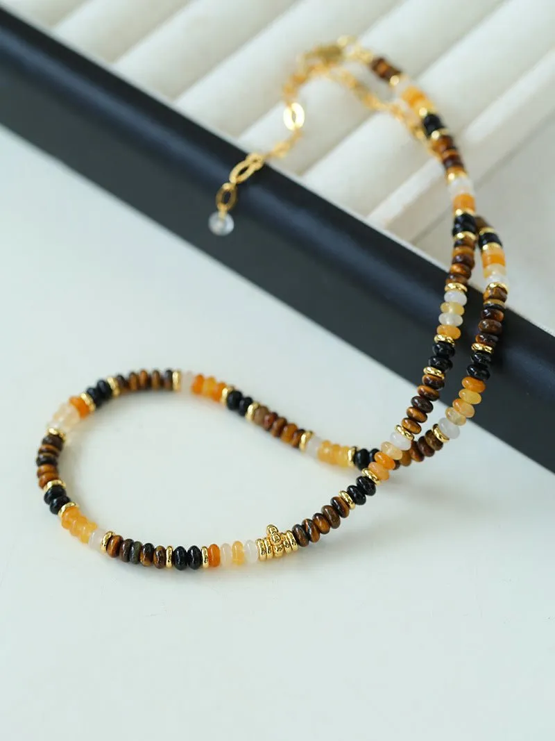 Tiger Eye Multi-Element Beaded Necklace