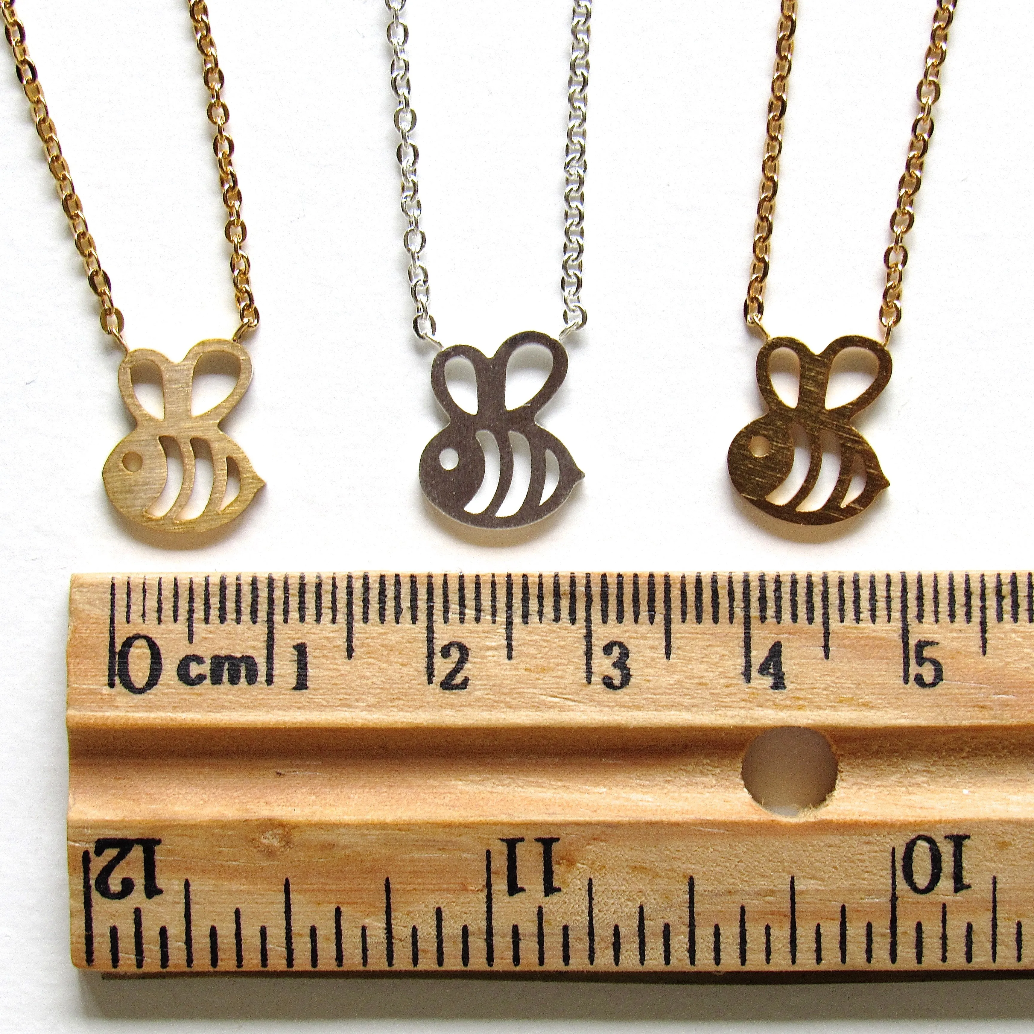 Tiny Bumblebee Necklaces