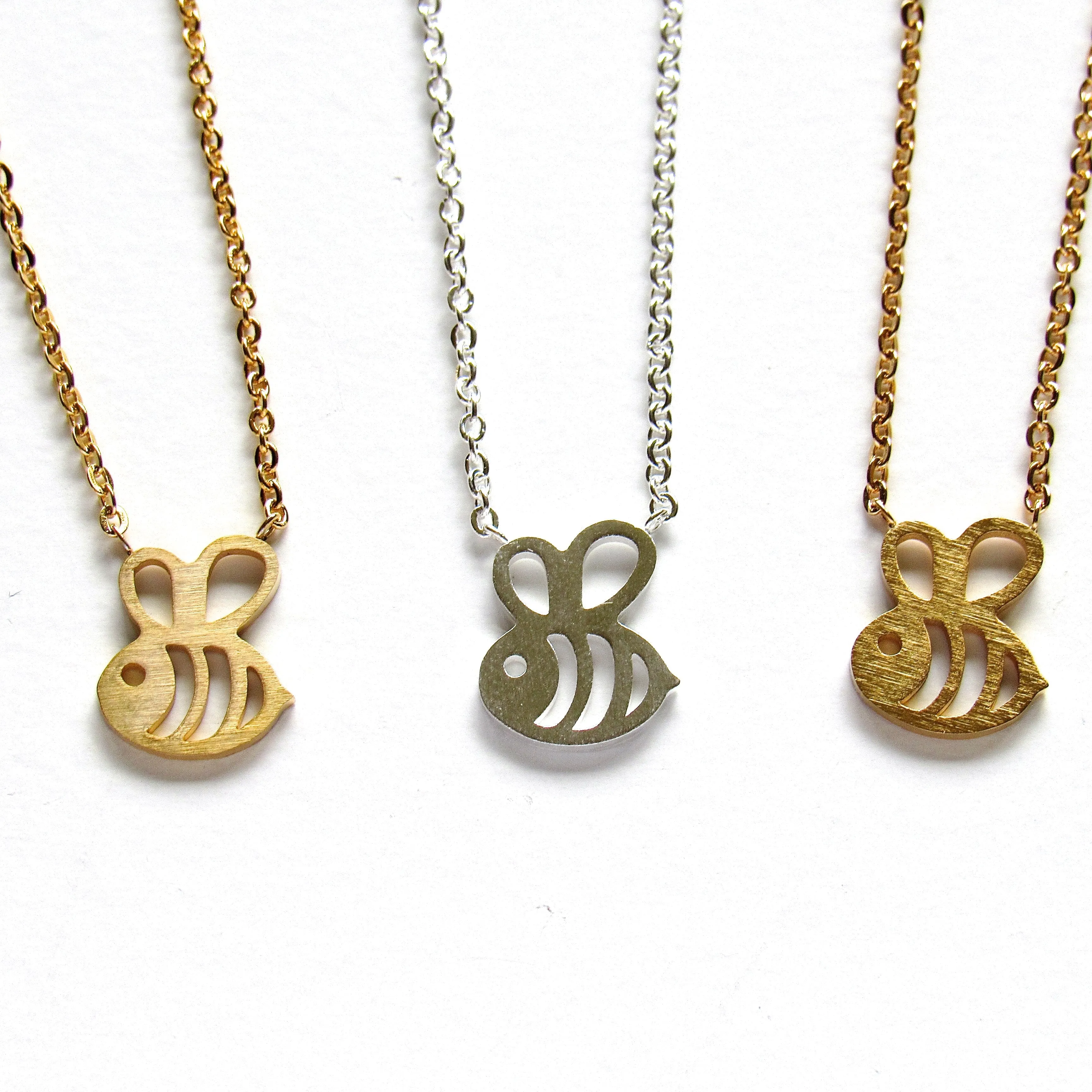 Tiny Bumblebee Necklaces